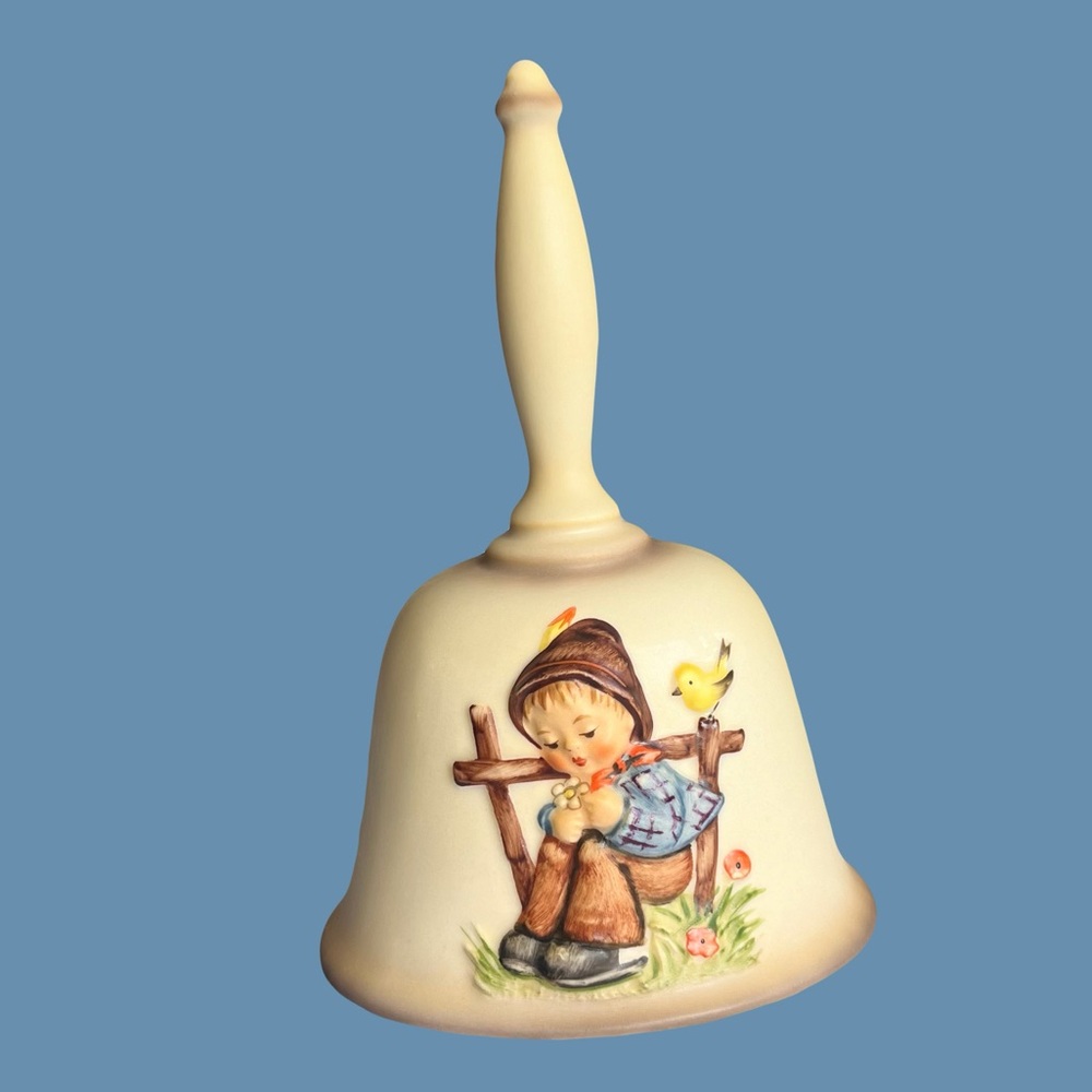 Hümmel Collectible Bell 1982 with Boy and Bird Design